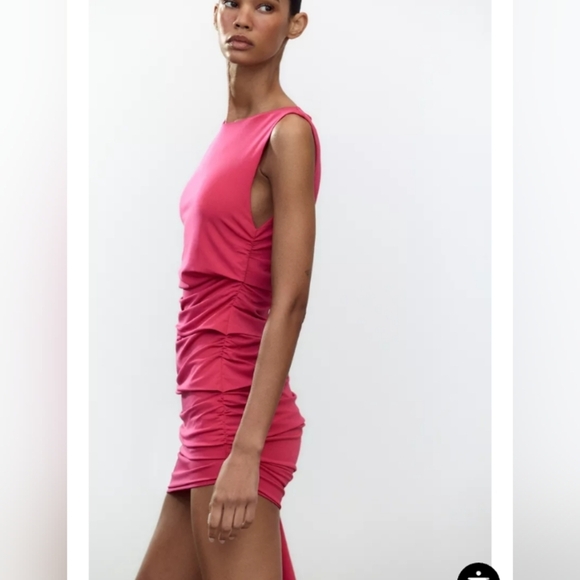 Zara Dress With Ruching - Picture 3 of 5